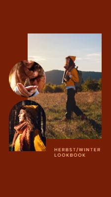 Herbst-/Winter-Lookbook red clean,overlapping,collage