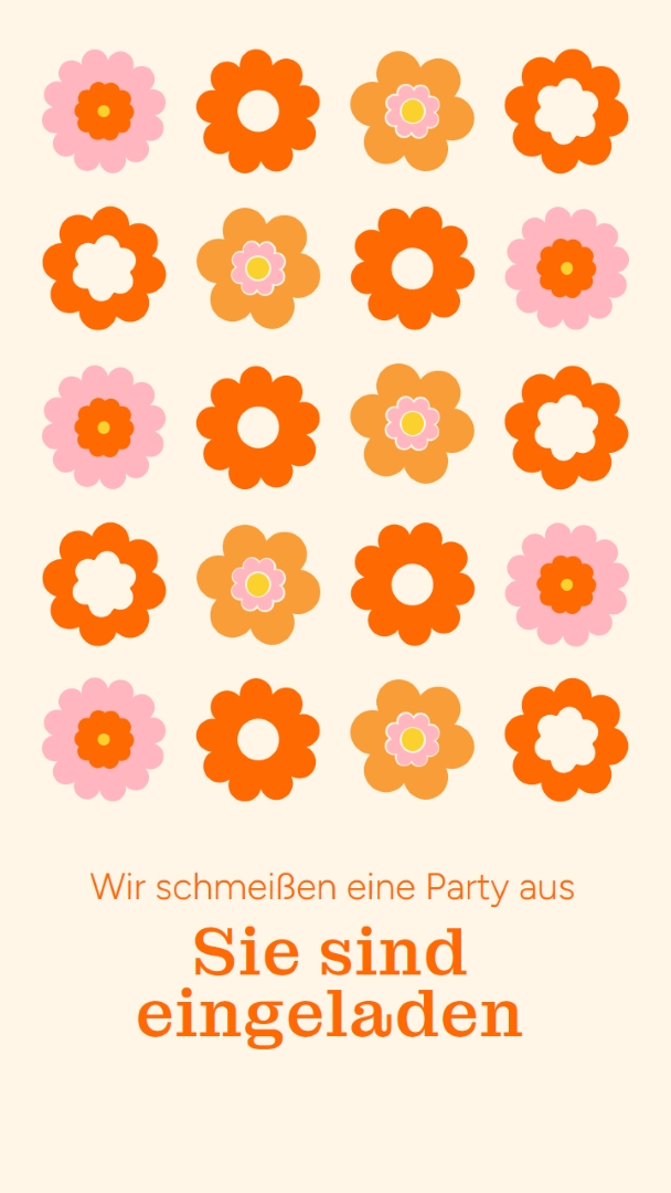 Wir schmeißen eine Party orange bold,fun,graphic