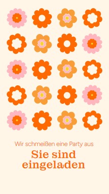 Wir schmeißen eine Party orange bold,fun,graphic