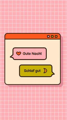 Gute Nacht, schlafen Sie eng pink retro,graphic,message,speech-bubble,icon,motif,emoji,