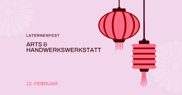 Laternenfest workshop pink modern,whimsical,graphics,minimal,bold,typographic