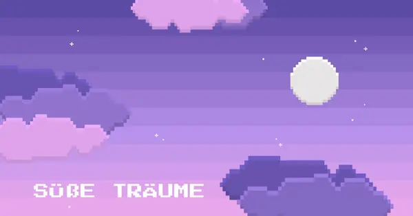 Haben Sie eine gute Nacht purple digital,pixel,night,vintage,fun,computer