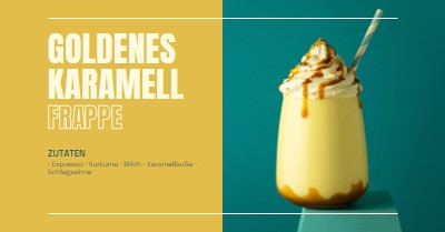 Goldenes Karamell frappe yellow modern,simple,duotone