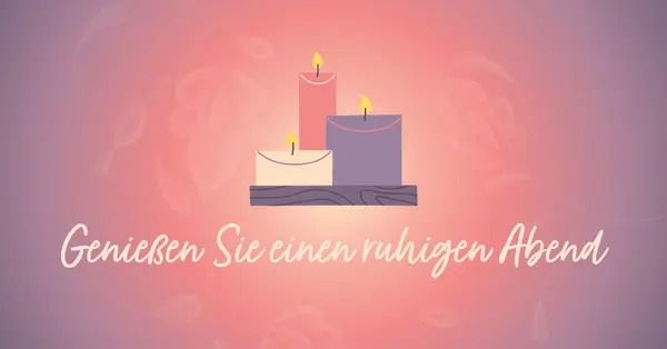 Genießen Sie einen ruhigen Abend purple modern,gradient,illustration,simple,motif,handwriting