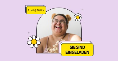 Sie sind dazu eingeladen pink bright,bold,stickers