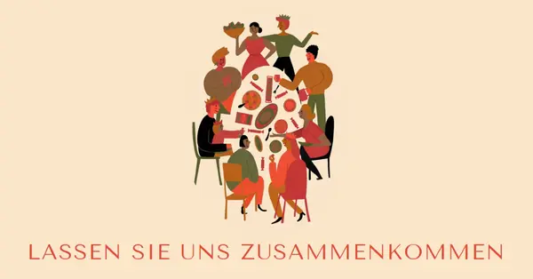 Lassen Sie uns zusammenkommen brown bright,fun,illustration