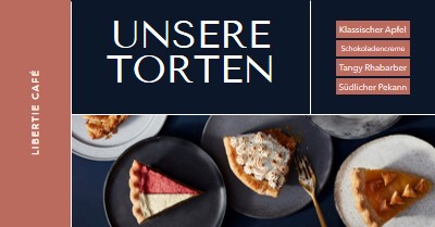 Genießen Sie unseren Kuchen blue simple,classic,organized