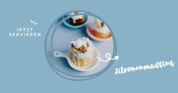 Jetzt Zitronenmuffins servieren blue modern,playful,whimsical