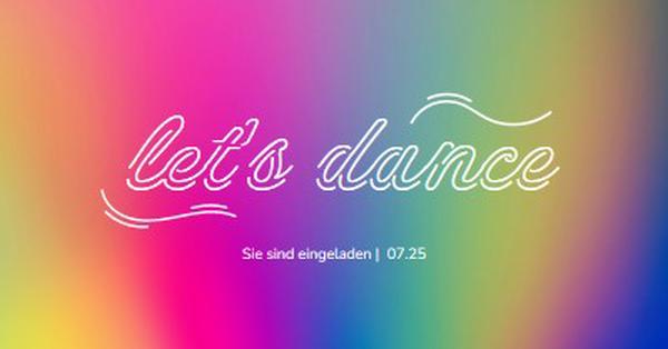 Let's dance, Sie sind eingeladen pink bold,bright,typographic