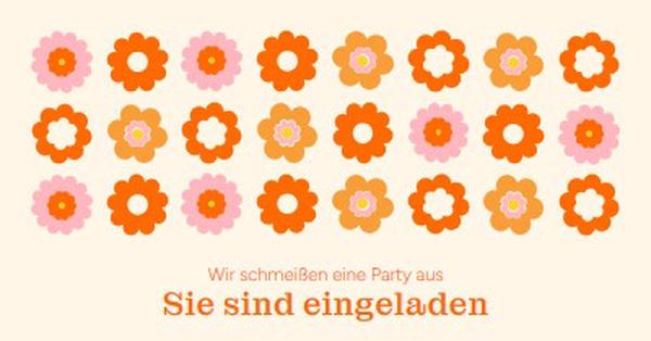 Wir schmeißen eine Party orange bold,fun,graphic