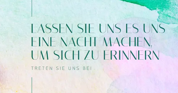 Lassen Sie uns es zu einer Nacht machen, um sich zu erinnern green minimal,elegant,watercolor