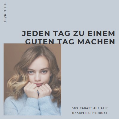 Tag für gutes Haar blue modern-simple