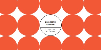 25 Jahre feiern orange modern-geometric-&-linear