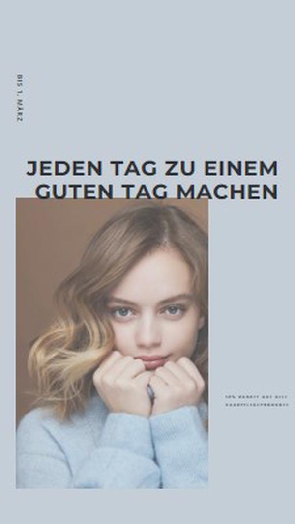 Tag für gutes Haar blue modern-simple