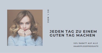 Tag für gutes Haar blue modern-simple