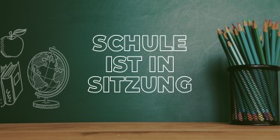 Schule ist in Sitzung green modern-simple