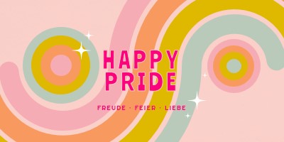 Freude, Feier, Liebe pink vintage-retro