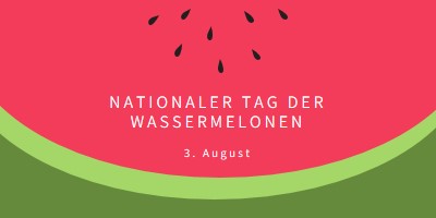 Nationaler Tag der Wassermelonen pink modern-simple