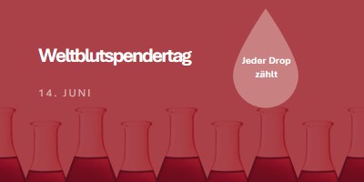 Weltblutspendertag red modern-bold