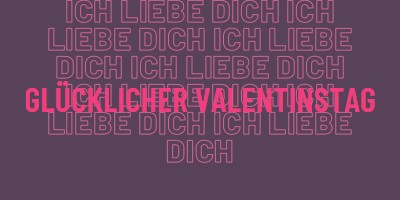 Ich liebe dich, Valentinstag purple modern-bold