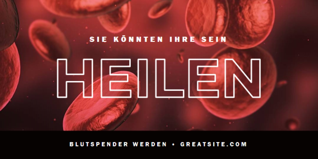 Blutspender werden red modern-simple