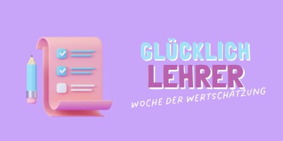 Wertschätzungswoche des Lehrers purple whimsical-color-block