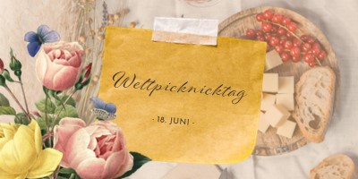 Weltpicknicktag yellow vintage-botanical