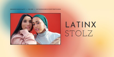 Feiern der Latinx-Community red modern-bold