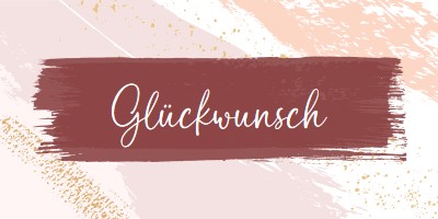 Einfache Glückwünsche pink organic-simple