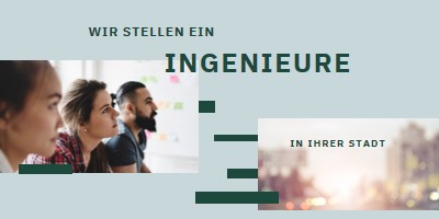 Wir stellen Ingenieure ein blue modern-simple