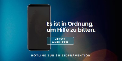 Bitten Sie um Hilfe blue modern-simple