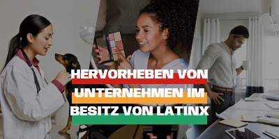 Feiern von Latinx-Unternehmen white modern-simple