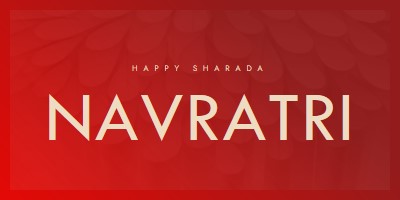 Happy Sharada Navaratri red modern-simple