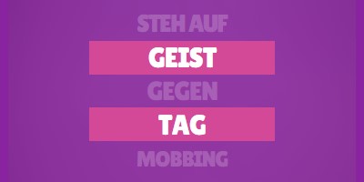 Aufstehen gegen Mobbing purple modern-bold