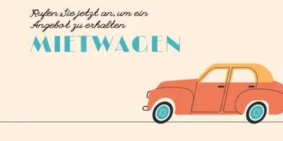 Angebot für Mietwagen orange whimsical-color-block