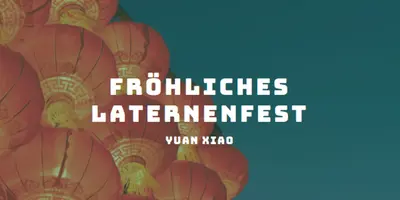 Laternenfest feiern blue modern-simple