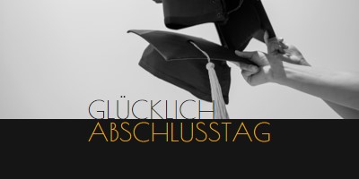 Glücklicher Abschlusstag black modern-simple