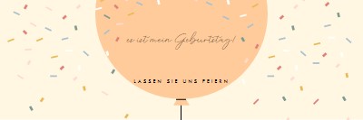 Lassen Sie uns meinen Geburtstag feiern yellow whimsical-line