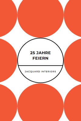 25 Jahre feiern orange modern-geometric-&-linear