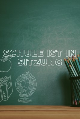 Schule ist in Sitzung green modern-simple