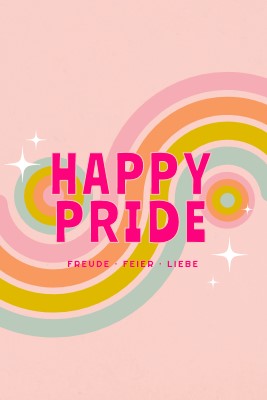 Freude, Feier, Liebe pink vintage-retro