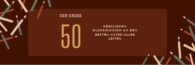 Glücklicher fünfziger Geburtstag brown modern-simple