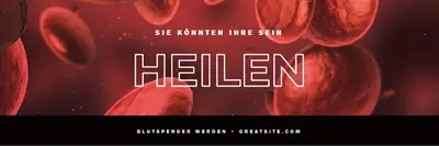 Blutspender werden red modern-simple