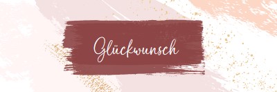 Einfache Glückwünsche pink organic-simple