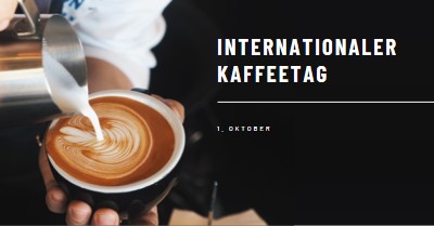 Internationaler Kaffeetag brown modern-simple