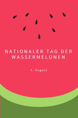 Nationaler Tag der Wassermelonen pink modern-simple