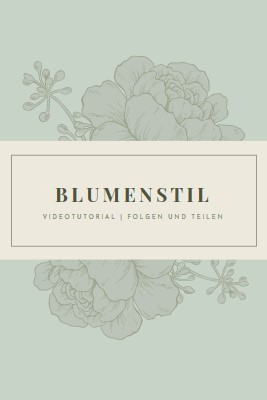 Digitaler Strauß blue vintage-botanical