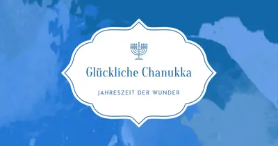 Menorah Wunder blue modern-simple