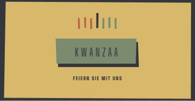 Kwanzaa gemeinsam feiern yellow modern-bold