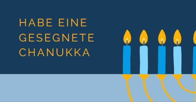 Ein gesegneter Chanukka blue modern-simple